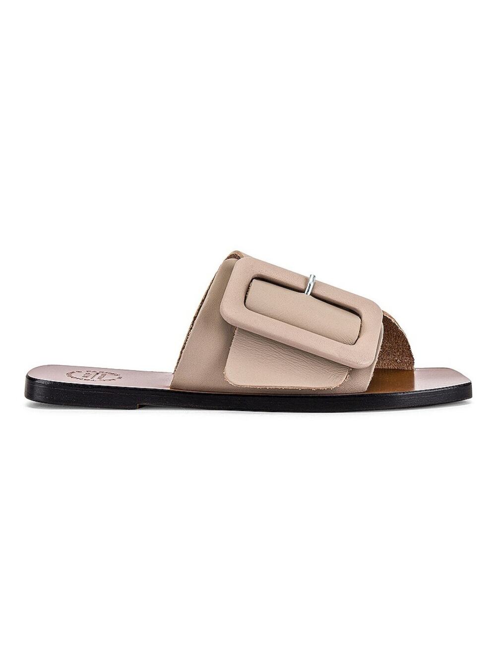 Atp Atelier Leather Beige And Coffee Ceci Slides Size 38 EU / US 8